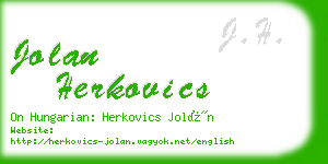 jolan herkovics business card